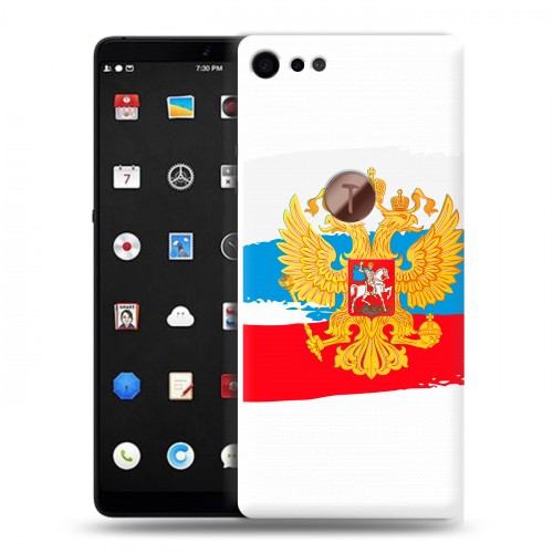 Полупрозрачный дизайнерский пластиковый чехол для Smartisan U3 Pro Российский флаг