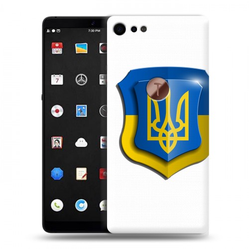 Полупрозрачный дизайнерский пластиковый чехол для Smartisan U3 Pro Флаг Украины