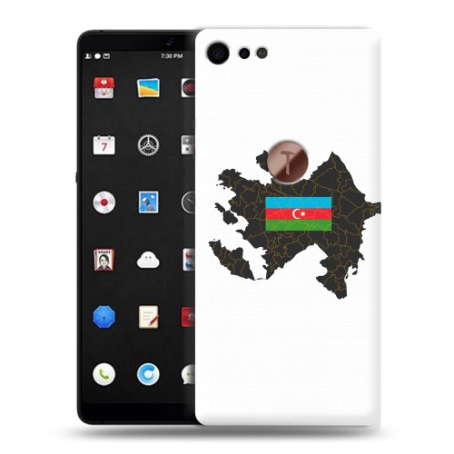 Полупрозрачный дизайнерский пластиковый чехол для Smartisan U3 Pro Флаг Азербайджана