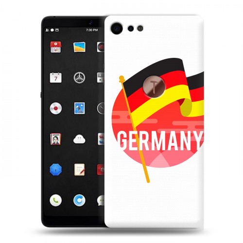 Полупрозрачный дизайнерский пластиковый чехол для Smartisan U3 Pro Флаг Германии
