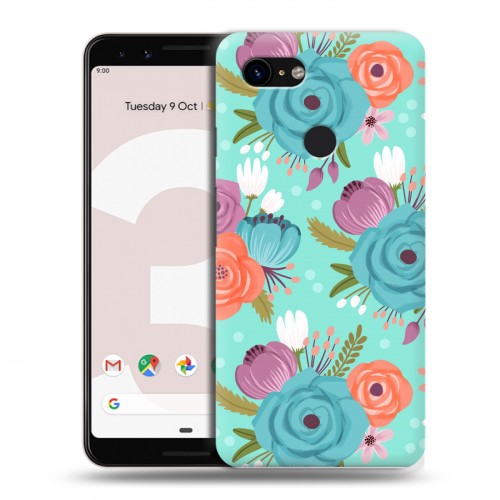 Дизайнерский пластиковый чехол для Google Pixel 3 Причудливые цветы