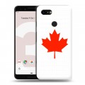 Дизайнерский пластиковый чехол для Google Pixel 3 Флаг Канады