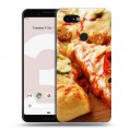 Дизайнерский пластиковый чехол для Google Pixel 3 Пицца