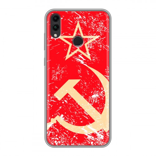 Дизайнерский силиконовый чехол для Huawei Honor 8C Флаг СССР 