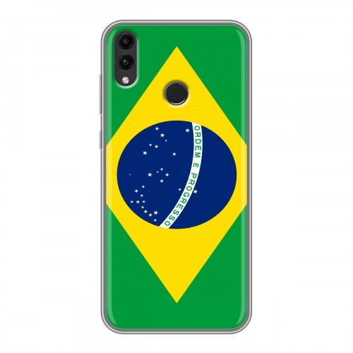 Дизайнерский силиконовый чехол для Huawei Honor 8C Флаг Бразилии
