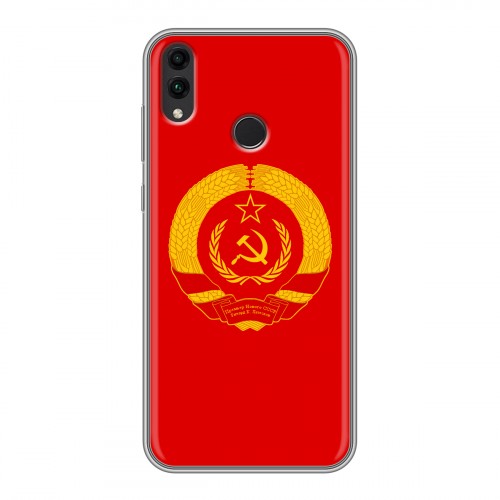 Дизайнерский силиконовый чехол для Huawei Honor 8C Флаг СССР