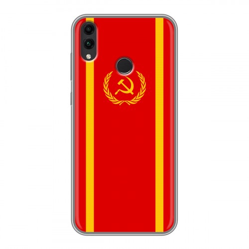 Дизайнерский силиконовый чехол для Huawei Honor 8C Флаг СССР