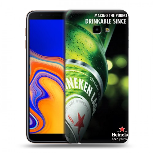Дизайнерский пластиковый чехол для Samsung Galaxy J4 Plus Heineken