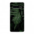 Дизайнерский силиконовый чехол для Samsung Galaxy S10 Нуарные листья