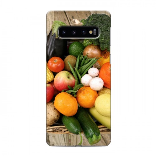 Дизайнерский силиконовый чехол для Samsung Galaxy S10 Овощи