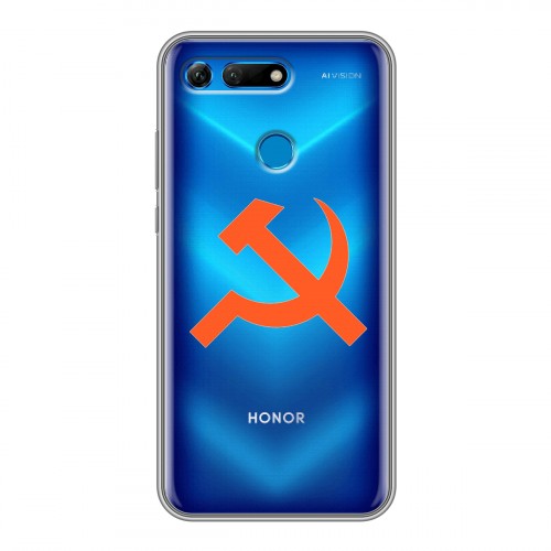 Полупрозрачный дизайнерский силиконовый чехол для Huawei Honor View 20 Москва