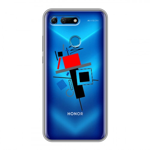 Полупрозрачный дизайнерский силиконовый чехол для Huawei Honor View 20 Абстракции 3