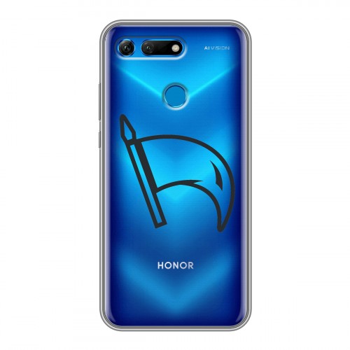 Полупрозрачный дизайнерский пластиковый чехол для Huawei Honor View 20 Стикеры к Дню Победы