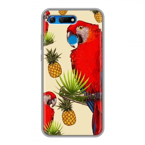 Дизайнерский силиконовый чехол для Huawei Honor View 20 Птицы и фрукты