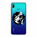 Полупрозрачный дизайнерский пластиковый чехол для Huawei P Smart (2019) Прозрачные акулы