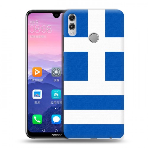 Дизайнерский пластиковый чехол для Huawei Honor 8X Max Флаг Греции