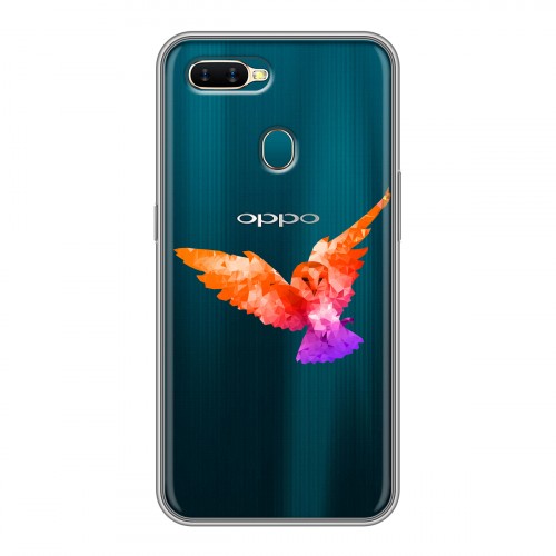 Полупрозрачный дизайнерский пластиковый чехол для OPPO AX7 Прозрачные совы