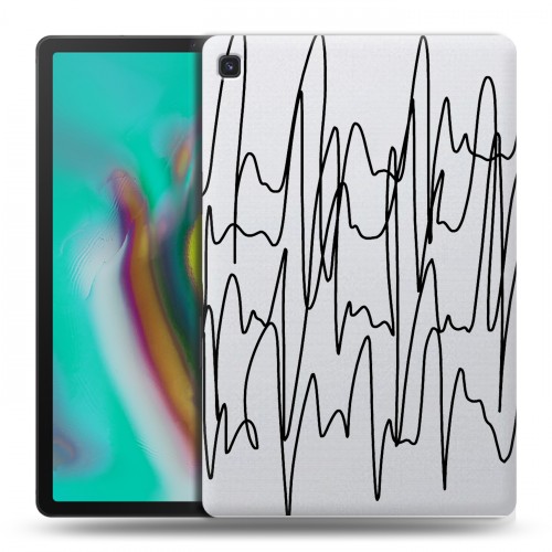 Полупрозрачный дизайнерский силиконовый чехол для Samsung Galaxy Tab S5e Абстракции 