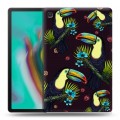 Дизайнерский силиконовый чехол для Samsung Galaxy Tab S5e Птицы и фрукты