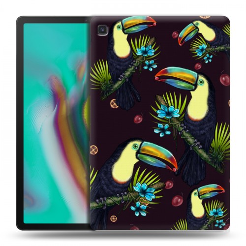 Дизайнерский силиконовый чехол для Samsung Galaxy Tab S5e Птицы и фрукты