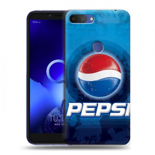 Дизайнерский пластиковый чехол для Alcatel 1S (2019) Pepsi