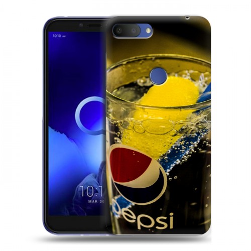 Дизайнерский пластиковый чехол для Alcatel 1S (2019) Pepsi