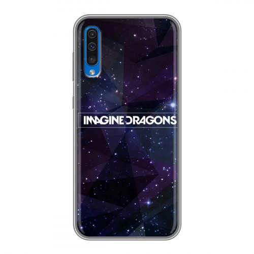 Дизайнерский силиконовый с усиленными углами чехол для Samsung Galaxy A50 imagine dragons