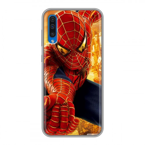 Дизайнерский пластиковый чехол для Samsung Galaxy A50 Человек-паук
