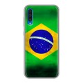Дизайнерский силиконовый с усиленными углами чехол для Samsung Galaxy A50 Флаг Бразилии