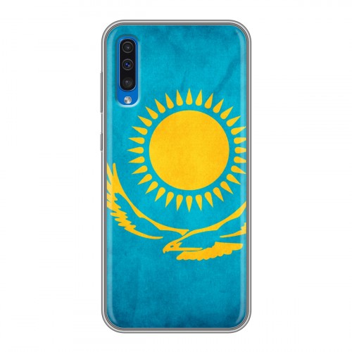 Дизайнерский силиконовый чехол для Samsung Galaxy A50 Флаг Казахстана