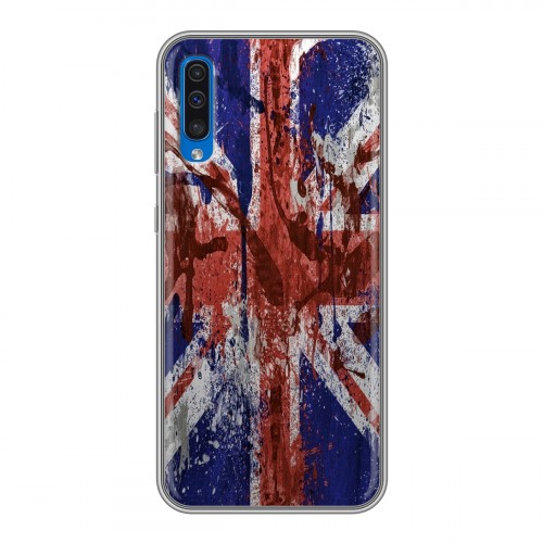 Дизайнерский силиконовый с усиленными углами чехол для Samsung Galaxy A50 Флаг Британии