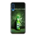 Дизайнерский силиконовый с усиленными углами чехол для Samsung Galaxy A50 Heineken