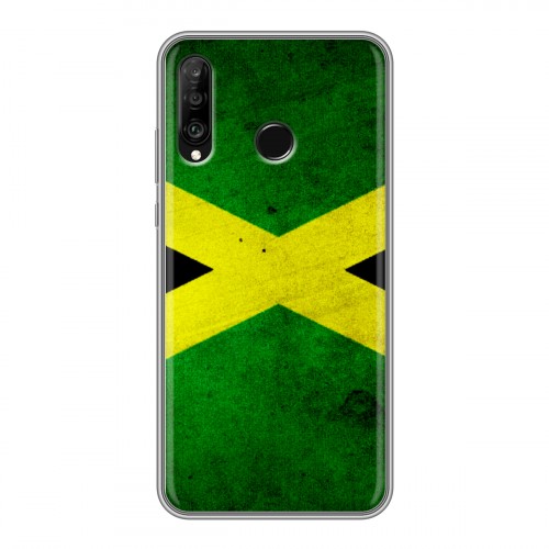 Дизайнерский силиконовый чехол для Huawei P30 Lite Флаг Ямайки