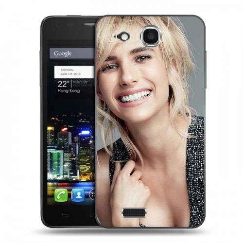 Дизайнерский пластиковый чехол для Alcatel One Touch Idol Ultra Эмма Робертс