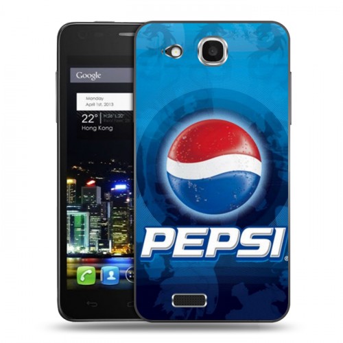 Дизайнерский пластиковый чехол для Alcatel One Touch Idol Ultra Pepsi