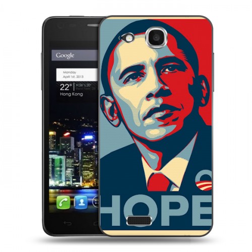 Дизайнерский пластиковый чехол для Alcatel One Touch Idol Ultra Барак Обама