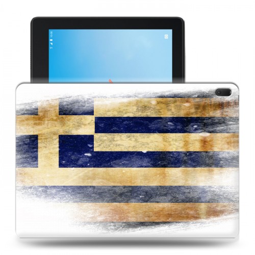 Дизайнерский силиконовый чехол для Lenovo Tab E10 флаг греции