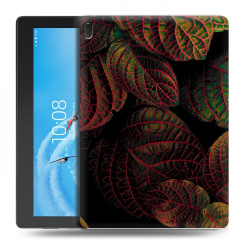 Дизайнерский силиконовый чехол для Lenovo Tab E10 Нуарные листья