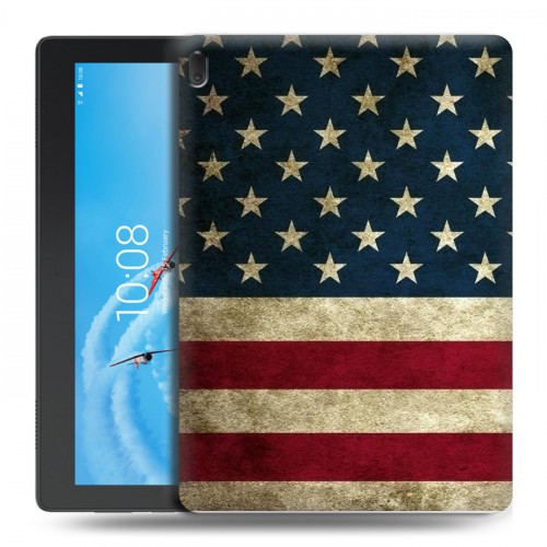 Дизайнерский силиконовый чехол для Lenovo Tab E10 Флаг США