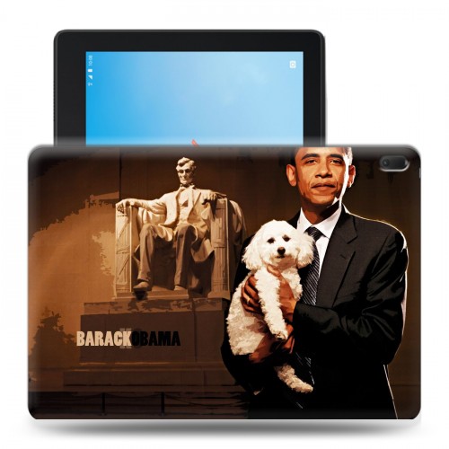 Дизайнерский силиконовый чехол для Lenovo Tab E10 Барак Обама