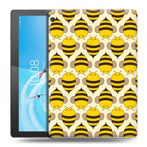 Дизайнерский силиконовый чехол для Lenovo Tab M10 Пчелиные узоры