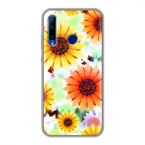 Дизайнерский силиконовый чехол для Huawei Honor 10i Органические цветы
