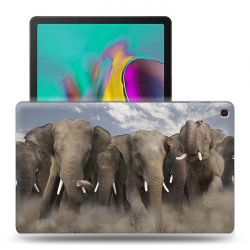 Дизайнерский силиконовый чехол для Samsung Galaxy Tab A 10.1 (2019) Слоны