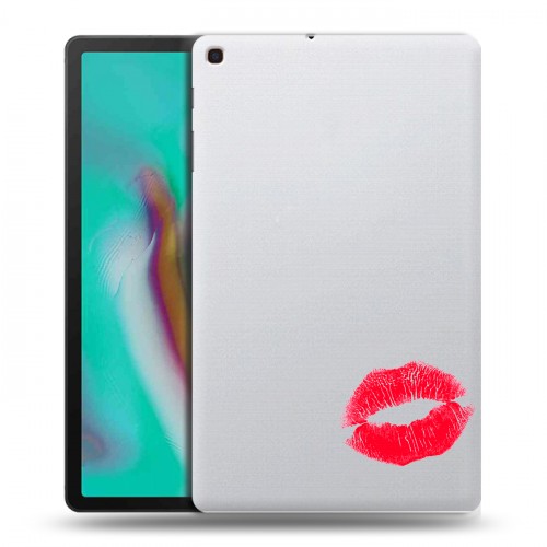 Полупрозрачный дизайнерский пластиковый чехол для Samsung Galaxy Tab A 10.1 (2019) Прозрачные поцелуи