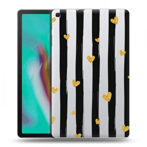 Полупрозрачный дизайнерский пластиковый чехол для Samsung Galaxy Tab A 10.1 (2019) Стильные сердца