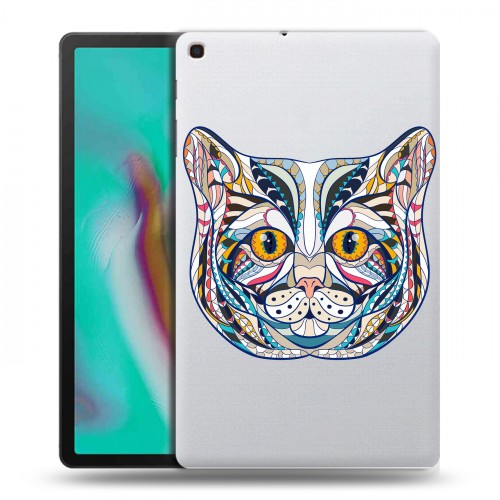 Полупрозрачный дизайнерский пластиковый чехол для Samsung Galaxy Tab A 10.1 (2019) Животный арт 4