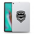 Полупрозрачный дизайнерский пластиковый чехол для Samsung Galaxy Tab A 10.1 (2019) Армия