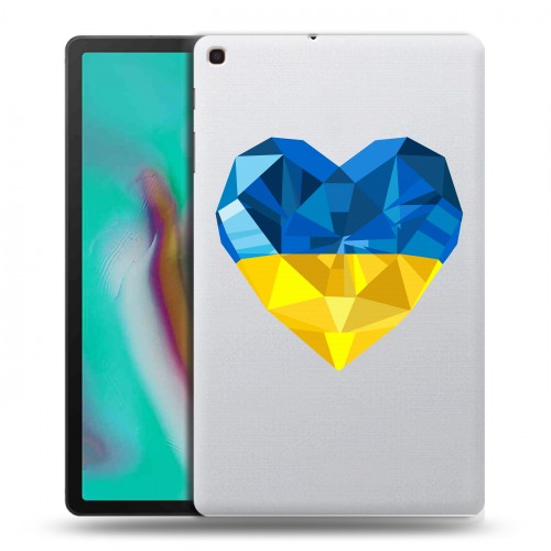 Полупрозрачный дизайнерский пластиковый чехол для Samsung Galaxy Tab A 10.1 (2019) Флаг Украины