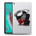Полупрозрачный дизайнерский силиконовый чехол для Samsung Galaxy Tab A 10.1 (2019) Прозрачные обезьяны