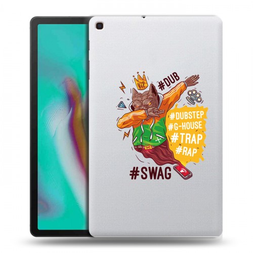 Полупрозрачный дизайнерский пластиковый чехол для Samsung Galaxy Tab A 10.1 (2019) Прозрачное SWAG